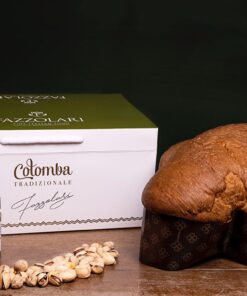 Fazzolari  – Box con Colomba Pasquale Artigianale Pandorata con Crema di Pistacchio.